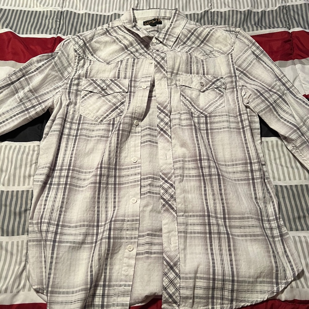 Helix long sleeve button down shirt